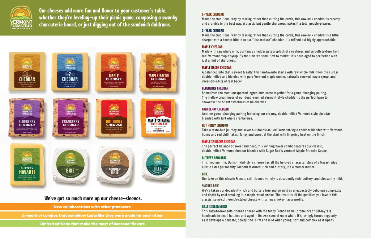 Vermont Farmstead Cheese - Sell Sheet